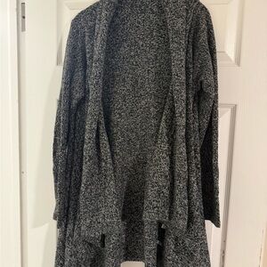 New York & Company Charcoal Open Front Cardigan